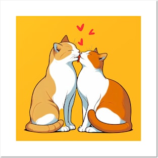 kitty kiss Posters and Art